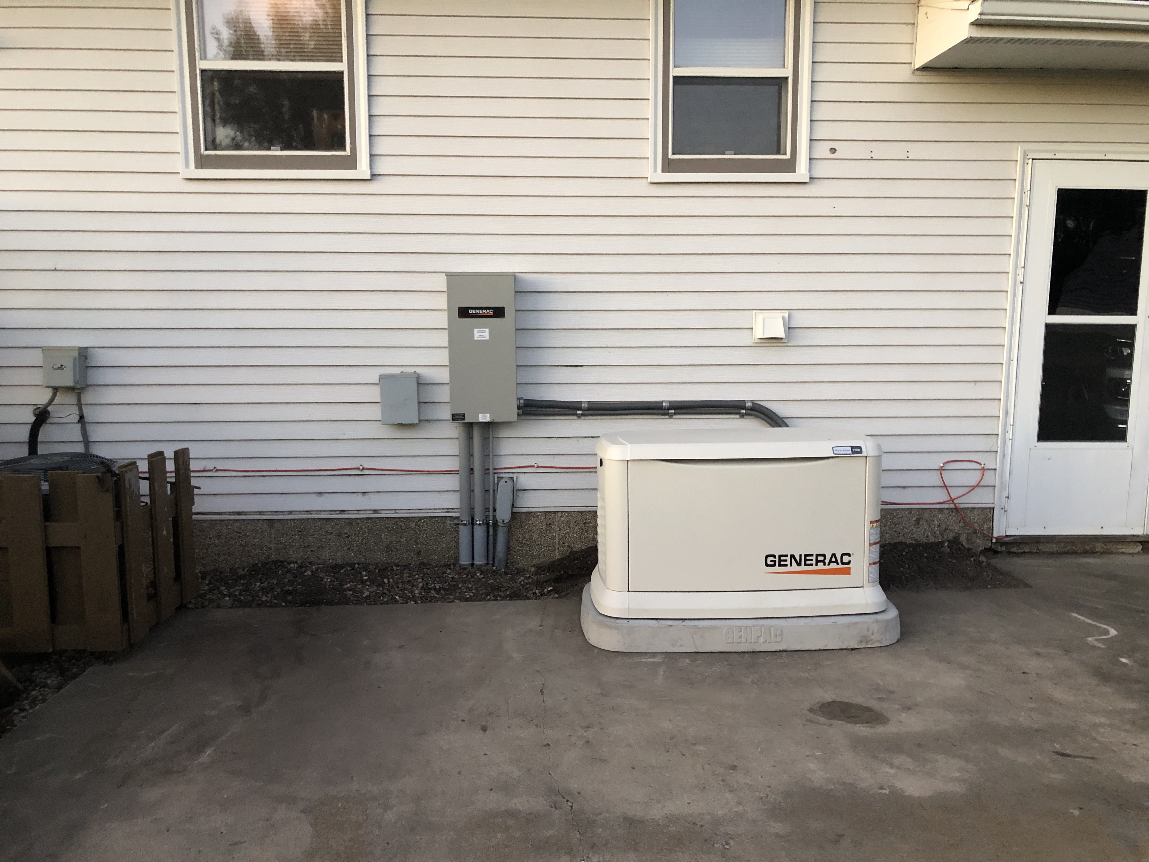 Generac generator installation by Prairie Power Solutions