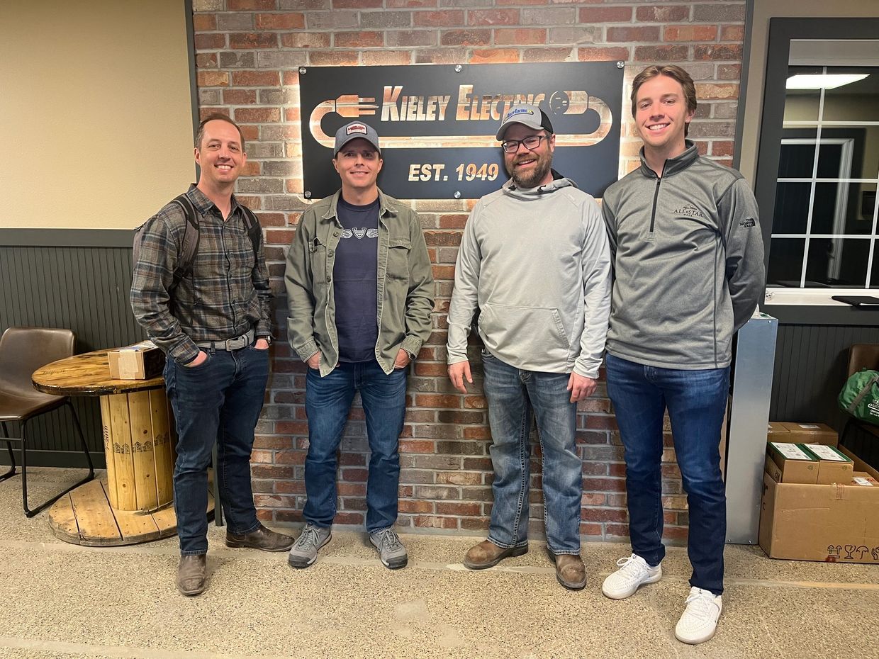 Kieley Electric team - Adam Lingwall, Mason Thimjon, Ryan Hanson, and Nathaniel Leben